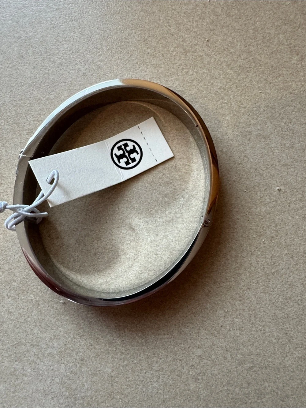 Tory Burch skinny leather inlay cuff bracelet NWT jewelry